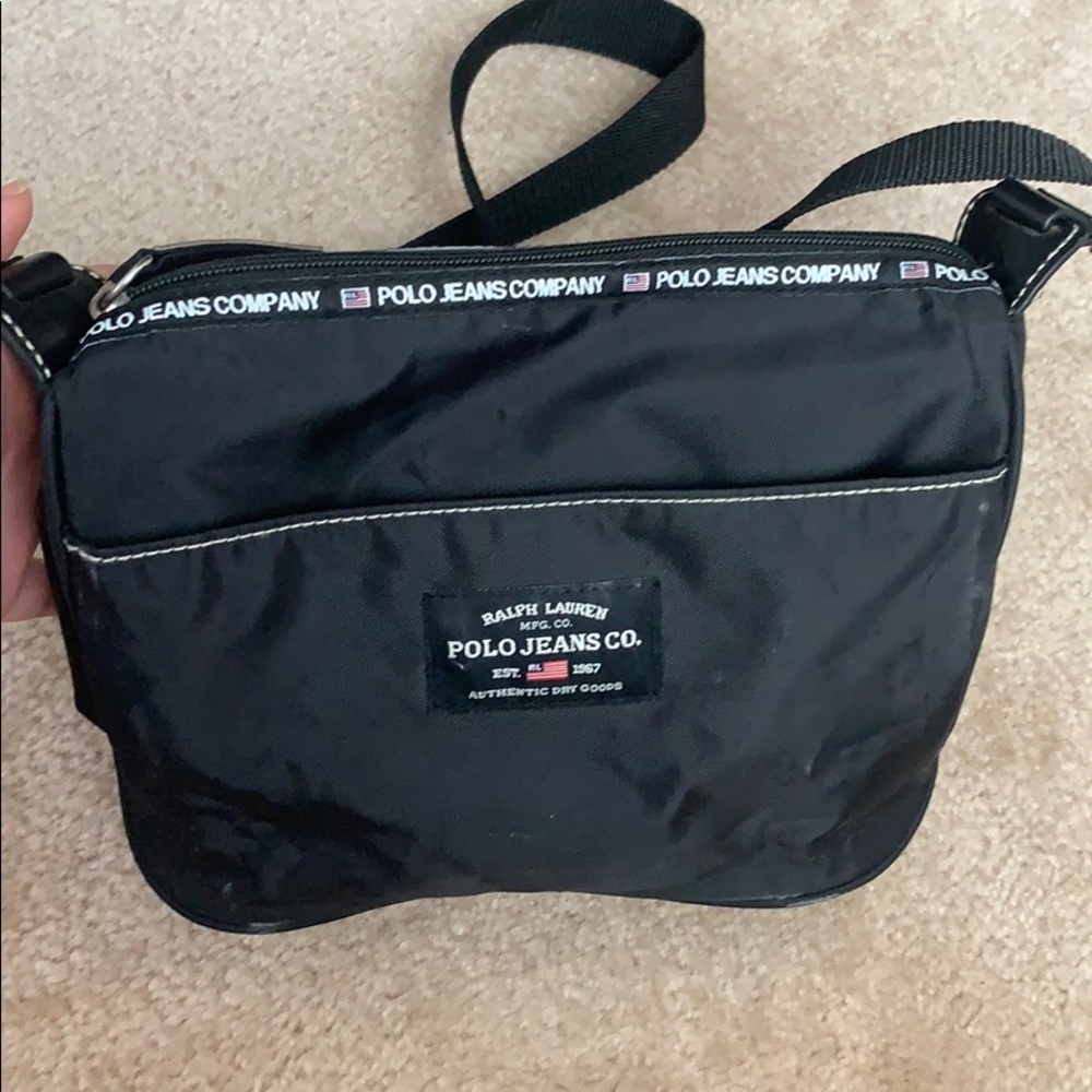Cutest vintage Ralph Lauren black shoulder bag